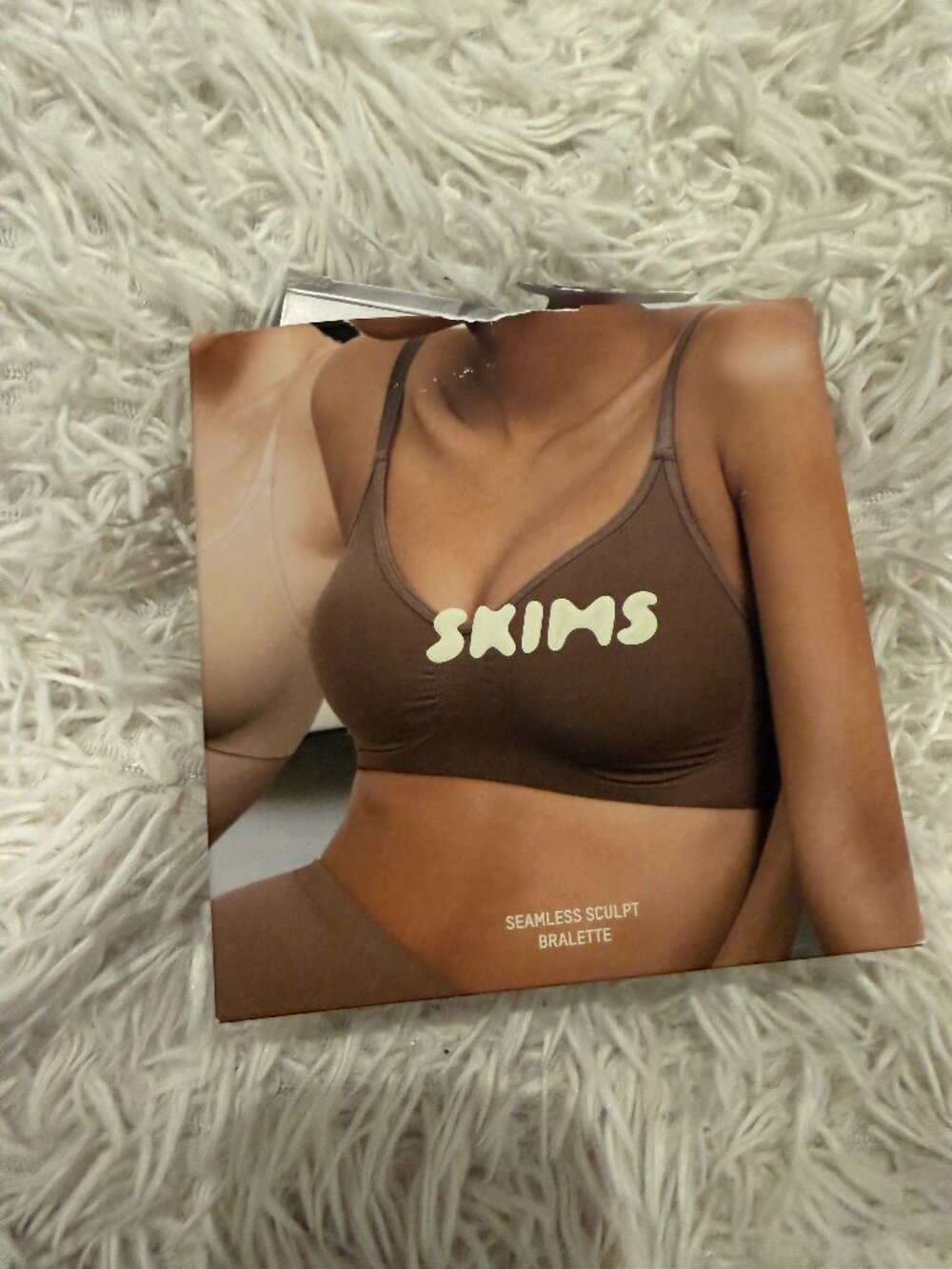 SKIMS Seamless Sculpt Bralette in Onyx — Unworn